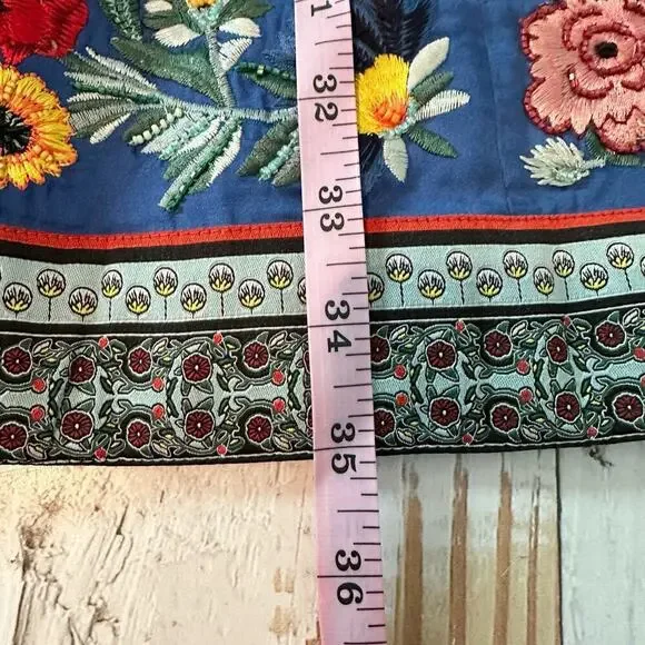 Alice + Olivia Patty Riviera Floral Embroidered A Line Mini Dress Size US 8 - Picture 15 of 15